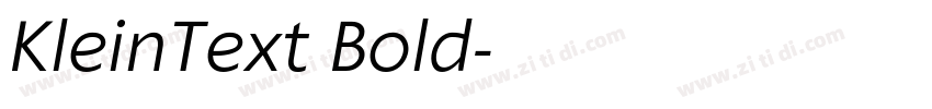 KleinText Bold字体转换